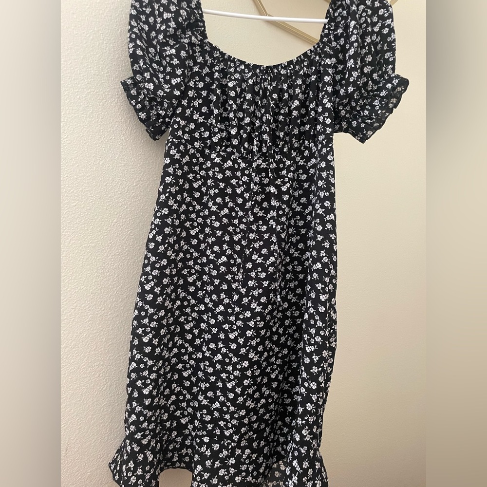 Black floral dress